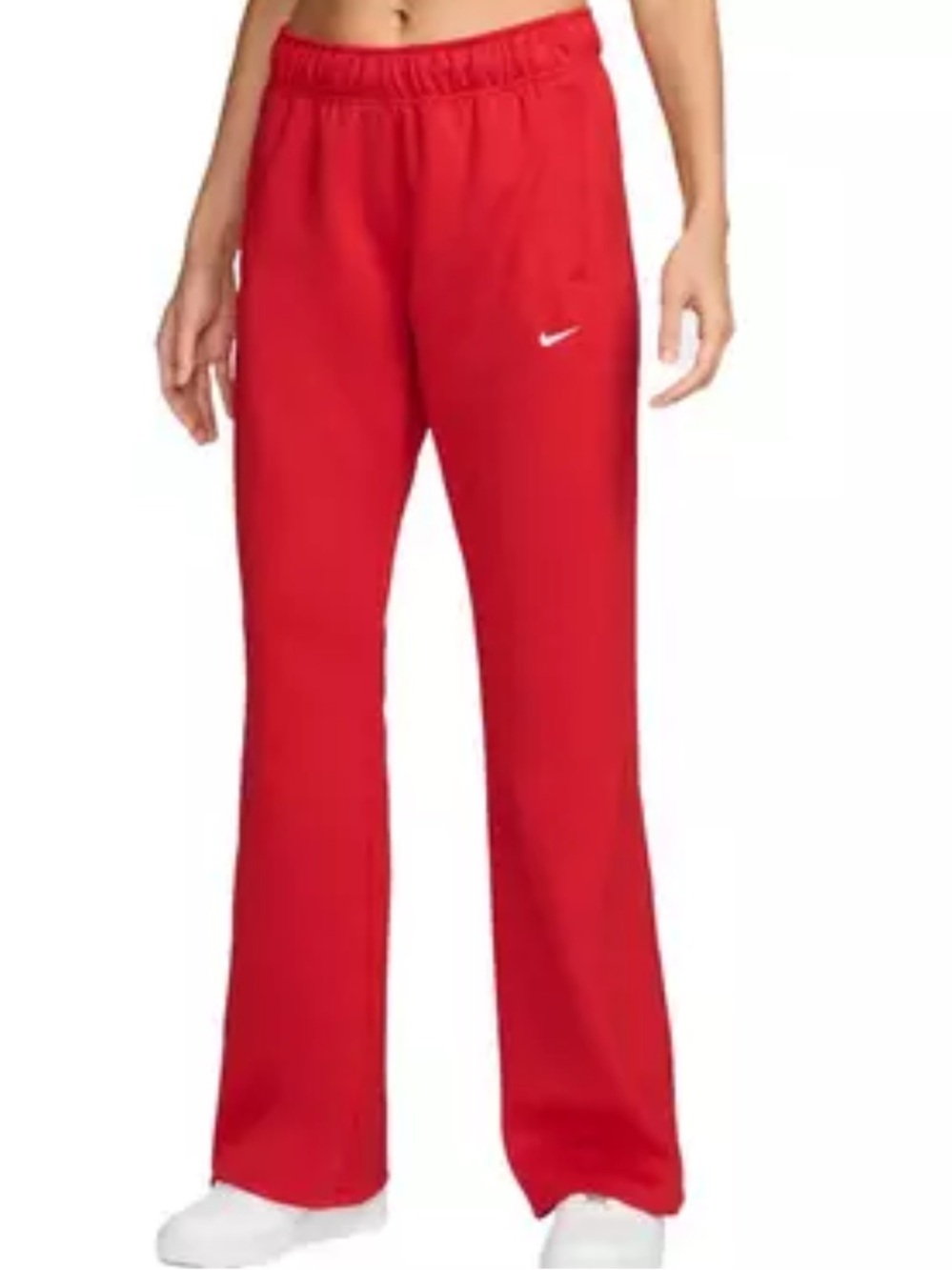 Nike Bright Red Dri-FIT Athletic Track Pants with Black Drawstring